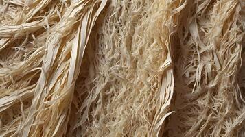 A detailed capture of uneven paper fibers along a torn edge. photo