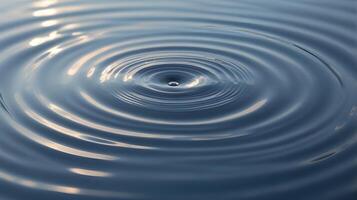 A macro image of circular water ripples with shimmering light reflections. photo