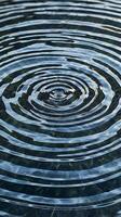 A macro image of calm water ripples reflecting light in concentric rings. photo