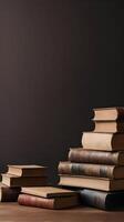 A rich academic space with rows of historic American documents and classic literature, with ample space for Presidents Day text. photo