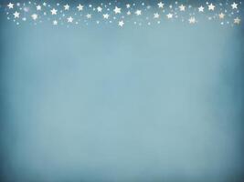 A weathered blue background with soft, faded white stars, ideal for overlaying Presidents Day text. photo