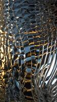 A creative capture of light bending through wavy glass surfaces. photo
