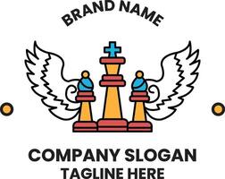 A logo for a company that sells chess sets vector