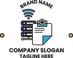 A logo for a company that specializes in wireless technology vector