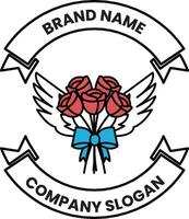 A logo for a company that sells flowers vector