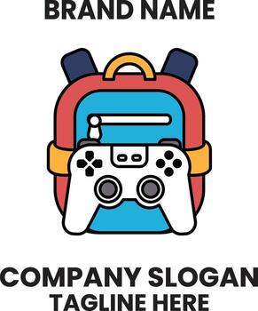 un mochila con un blanco controlador en eso vector