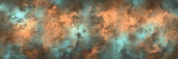 Abstract colorful clouds wall texture in blue and orange shades for artistic backgrounds photo