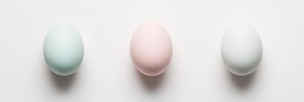 Three pastel spheres displayed on minimalist white background concept photo