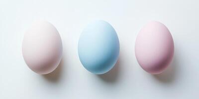Minimalist still life with pastel-colored spheres on white background photo