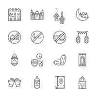 A set of icons for Ramadan vector