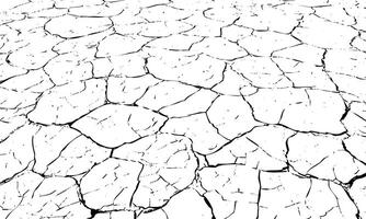 Crack fractures of wall or floor break effect, old texture background. vector