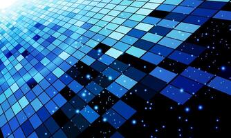 digital networking technology abstract soft blue background, perspective grid sparkle and science space. square pattern dimension. bright shine universe. vector