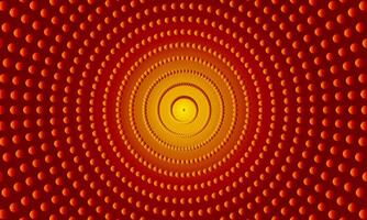 Radial color spotted gradient background. Dotted texture geometric red and yellow background. vector