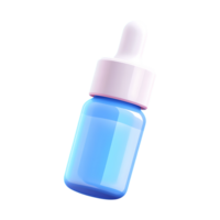 Blue liquid bottle with a white cap on a transparent background png