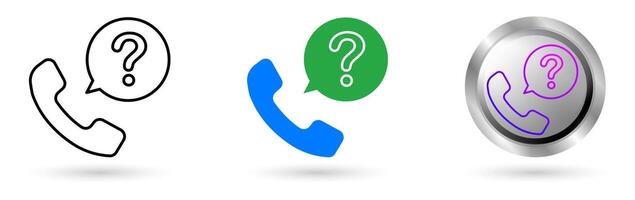 Modern Question icon presents automation technology in customer service, Available in various styles, including outline, solid, and glossy effects, ideal for helpdesk software etc. vector