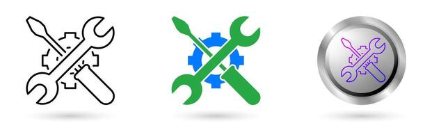 Maintenance modern icon presents automation technology in customer service, Available in various styles, including outline, solid, and glossy effects, ideal for helpdesk software etc. vector