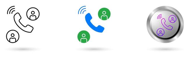 Interaction modern icons present automation technology in customer service, Available in various styles, including outline, solid, and glossy effects, ideal for helpdesk software etc. vector