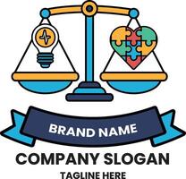 logo for a company that has a brand name and a slogan vector