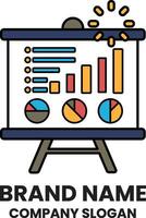 A white background with a colorful chart on it vector