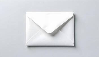 White envelope on a plain background photo