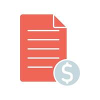 Icon a contract isolated against a clean background. vector