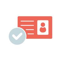 Icon a id card, isolated against a clean background. vector