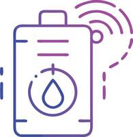 A battery with a water drop on it vector