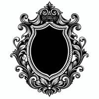 Intricate Ornate Frame with Floral Patterns for Elegant Design Projects vector