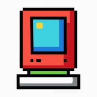 Retro Computer Icon Art Nostalgic Technology, Vintage PC Illustration, Old School Computing vector
