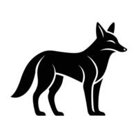 Jackal silhouette icon for creative digital design and branding vector