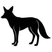 Black jackal silhouette for digital design and branding vector
