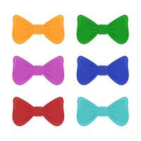 Colorful bows arranged in a grid for decoration or fashion use vector