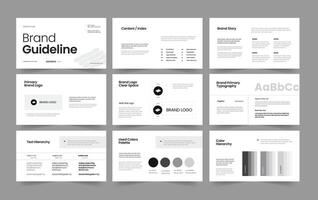 brand guideline presentation slide and brand overview vector