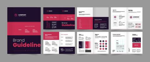brand guideline presentation and brand overview layout brand guide template vector