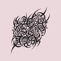 Tribal tattoo design on a pink background vector