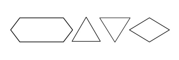 A clean and minimalist illustration of various geometric shapes. vector