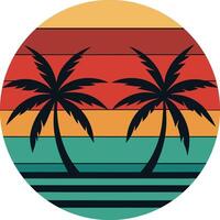 illustration of a palm tree vector