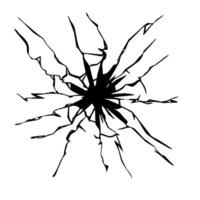 Realistic Broken Glass Effect with White Background vector