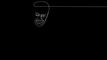 continuous line of worker talking with manager video