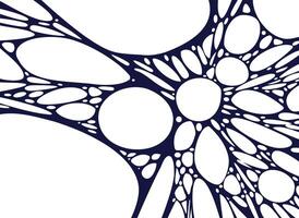 Abstract Molecular Network with Circular Connections vector