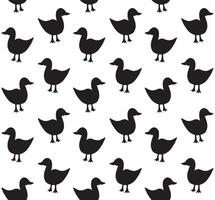 Seamless pattern of hand drawn duck vector