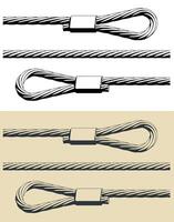 Steel cable with loop vector