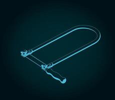 Fretsaw stylized blueprints vector