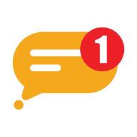 notification bubble speeach icon flat inbox vector