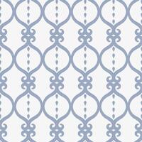 seamless pattern with a geometric ornamental design. Background with interlocking teardrop shapes in a muted blue color for wallpaper, textile, linen, scarf. vector