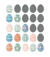 Five Easter mood rating egg icons illustration isolated on white background. Feedback ranking system from 1 to 5. Set of Easter eggs. vector