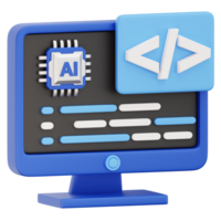A computer monitor with a blue icon of a css file png
