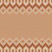 Knitwear texture. Template with empty place for text. Traditional seasonal seamless Christmas background for holiday design. Winter knitted wool sweater pattern vector