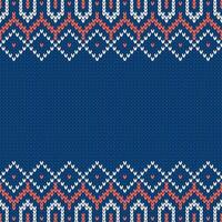 Knitwear texture. Christmas template with empty place for text. Traditional seasonal seamless background for holiday design. Winter knitted wool sweater pattern. vector