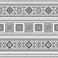 Ethnic seamless monochrome pattern. Aztec geometric background. Tribal print. Navajo fabric. Modern abstract wallpaper for textile design. vector